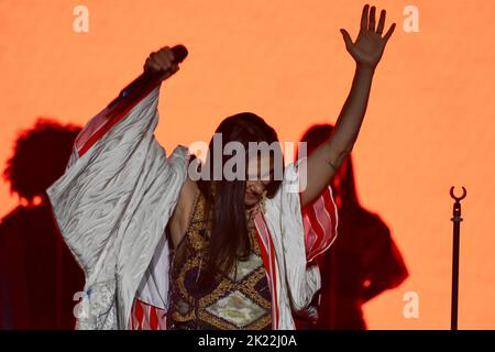 Rom, Italien. 21. September 2022. Elisa während der Live-Tour „Zurück in die Zukunft“ am 21.. September 2022 im Auditorium Parco della Musica in Rom, Italien. Kredit: Unabhängige Fotoagentur/Alamy Live Nachrichten Stockfoto