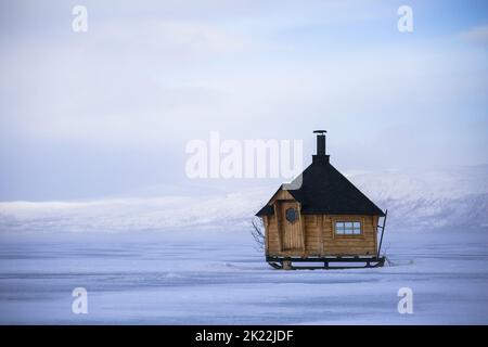 Winter in Abisko Schweden Stockfoto