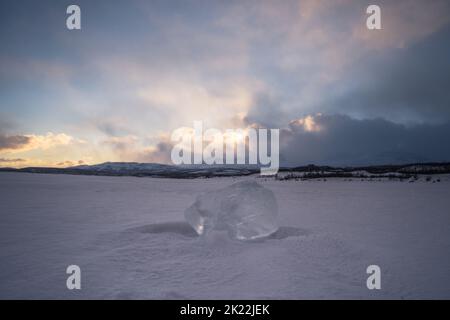 Winter in Abisko Schweden Stockfoto