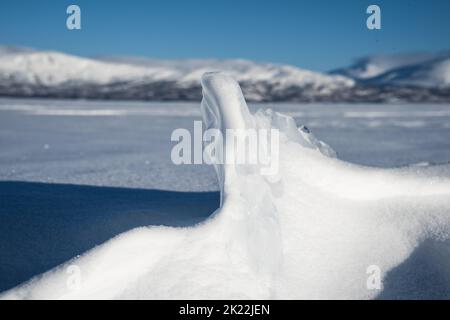 Winter in Abisko Schweden Stockfoto