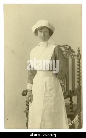 WW1 Krankenschwester aus dem Studio von Warren Photo South Shields, South Tyneside, Tyne and Wear, England, Großbritannien, um 1916 Stockfoto