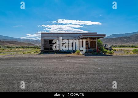 Eine verlassene Tankstelle in der Wüste im Südwesten von Utah, USA Stockfoto