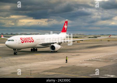 Swiss, Airbus A330-300, John Fitzgerald Kennedy International Airport, New York, USA Stockfoto