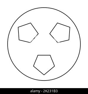 Fußball. Skizze. Sportgeräte für das Training. Vektorgrafik. Bild für Kinder. Umriss auf einem isolierten weißen Hintergrund. Stock Vektor