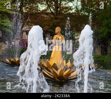 Rust, Deutschland - 1. September 2022: Prinzessin-Figur im Europa-Park, dem größten Themenpark Deutschlands und zweitbeliebtesten Themenpark in E Stockfoto