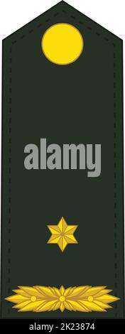 Schulterpolster NATO-Offizierszeichen für den MAJOOR-Rang (MAJOR) in der königlichen niederländischen Armee Stock Vektor