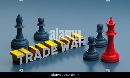 Handel mit Kriegsschach Stockfoto