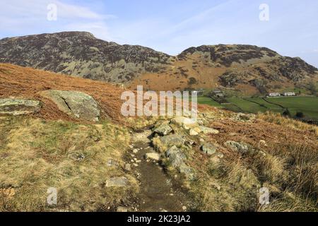 Blick über Sheffield Pike Fell und Glenridding Dodd Fells, Lake District National Park, Cumbria, England, Großbritannien Sheffield Pike und Glenridding Dodd Fells Stockfoto