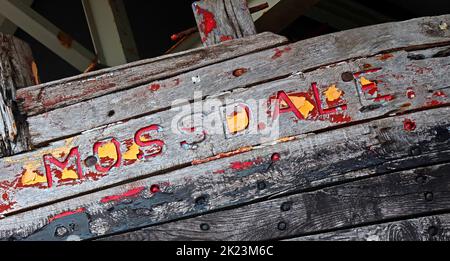 Das Liverpool-Boot wurde als Ruby Built 1860 von William Speakman Chester gestartet, jetzt Mossdale wird restauriert, verwendet von Abel & Sons of Runcorn Stockfoto