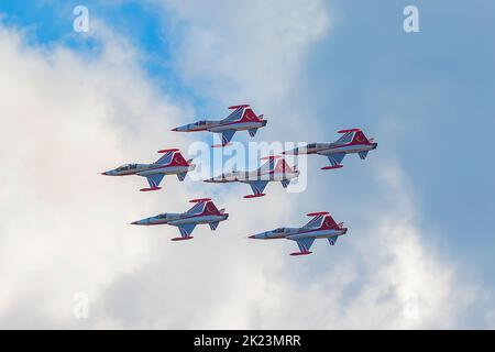 Türkische Stars im Flug Stockfoto