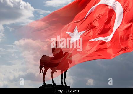 Türkische Nationalfeiertage. 29. oktober republiktag oder 29 ekim cumhuriyet bayrami Hintergrundbild Foto. Stockfoto