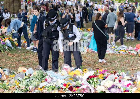 Die Nation trauert weiterhin um den Verlust von Königin Elisabeth II. Am Donnerstag. Bild aufgenommen am 11.. September 2022. © Belinda Jiao jiao.bilin@gmail.com 0 Stockfoto