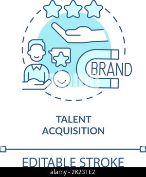 Türkisfarbenes Konzeptsymbol zur Talentgewinnung Stock Vektor