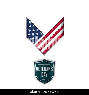Veterans Day. Ehrt alle, die gedient haben. November 11 Stock Vektor