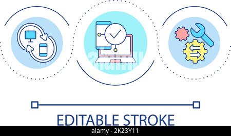 Symbol für das Konzept der Synchronisierungsschleife für Geräte Stock Vektor