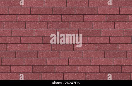 3D Bild eines roten Backsteinwands. 3D Rendern mit Textur. Stockfoto