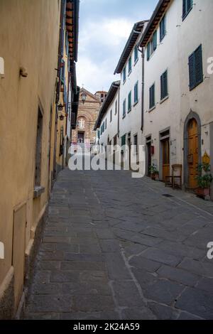 Panzano in Chianti ist eine Stadt in der Gemeinde Greve in der italienischen Region der Toskana in der Nähe von Florenz. Stockfoto