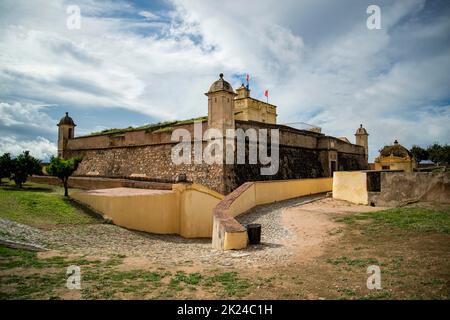 Das Fort von Santa Luzia in der Nähe der Stadt Elvas in Alentejo in Portugal. Portugal, Elvas, Oktober 2021 Stockfoto