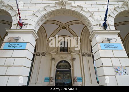 Zentrale der Neuen Volkspartei (ÖVP) in Wien - Zentrale der Neuen Volkspartei (ÖVP) in Wien Stockfoto