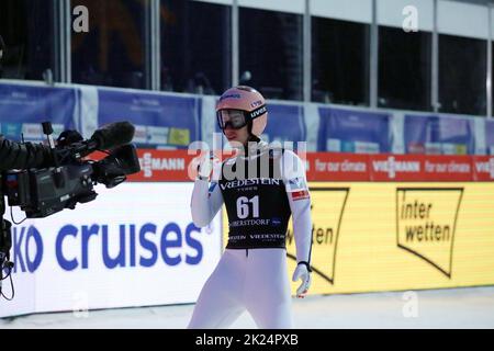 Stefan Kraft (Österreich / AUT) bei der Qualifikation zum FIS-Weltcup 2022 Skiliegen Oberstdorf Stockfoto