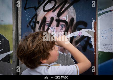 Lyon - Rhone Alpes Auvergne - Frankreich - 06. April 2022 - Ansicht der französischen Kandidaten für die Präsidentschaftswahlen 2022 Stockfoto