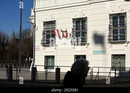 Bundeskanzleramt in Wien, Amtssitz des österreichischen Bundeskanzlers - Bundeskanzleramt in Wien, Amtssitz des Österreichischen Bundeskanzlers Stockfoto