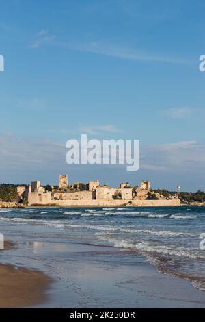 Historisches Korykos, kizkalesi Strand in Mersin, Türkei Stockfoto