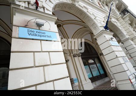 Zentrale der Neuen Volkspartei (ÖVP) in Wien - Zentrale der Neuen Volkspartei (ÖVP) in Wien Stockfoto