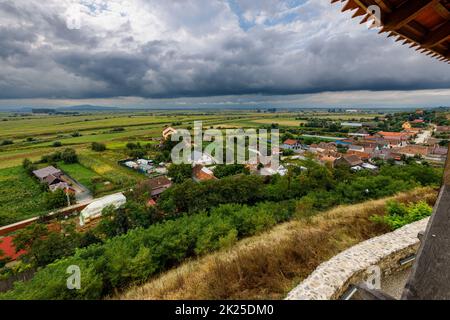 Das Dorf Feldiora Marienburg in Rumänien Stockfoto