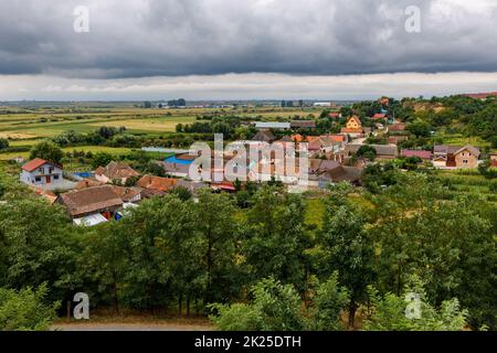 Das Dorf Feldiora Marienburg in Rumänien Stockfoto