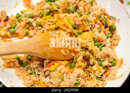 Chicken Biryani Stockfoto