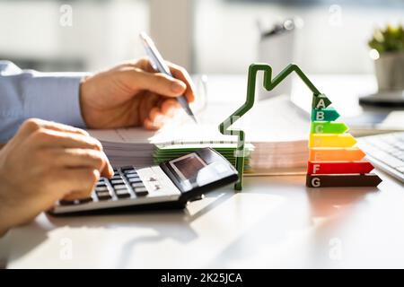 Energy Efficient House Audit Stockfoto