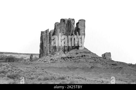 Camel Butte ist ein riesigen Sandsteinformation im Monument valley Stockfoto