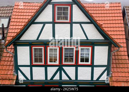 Malerisches Haus in Bad Sooden Allendorf im Werra-Tal in Deutschland Stockfoto