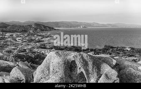 Blick auf Santa Reparata Bay, Santa Teresa Gallura, Sardinien, Italien Stockfoto