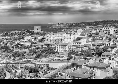 Luftaufnahme über Santa Teresa Gallura, Sassari, Italien Stockfoto