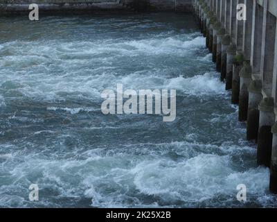 Canale Cavour Kanal in Chivasso Stockfoto