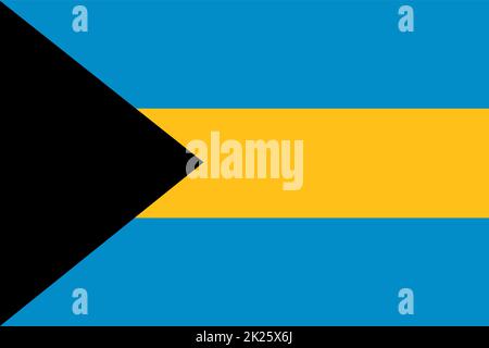 Flagge der Bahamas-Hintergrundeklaration, große Datei Stockfoto