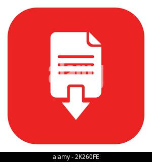 Dokumentdownload und App-Symbol Stockfoto