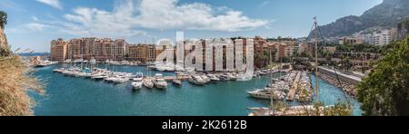 Port de Fontvieille Panorama Stockfoto