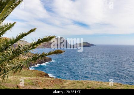 Idyllischer Blick auf Ponta do Buraco auf Madeira Stockfoto