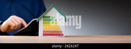 Energy Efficient House Audit Stockfoto