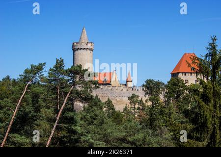 Blick auf Kokorin Castle (5) Stockfoto