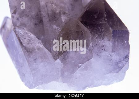 Nahaufnahme der Black Smoke Quartz Crystal Clusters Stockfoto