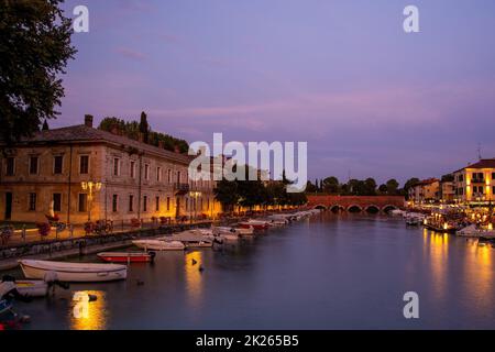 Festungsmauer, Peschiera del Garda, Venetia, Italien Stockfoto