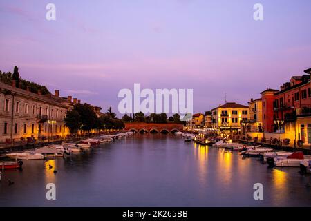 Festungsmauer, Peschiera del Garda, Venetia, Italien Stockfoto