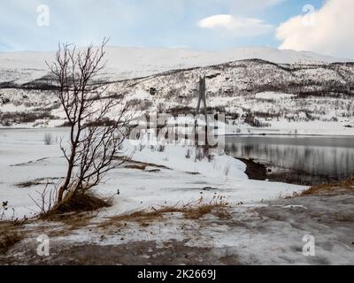 Brigde von Kafjord, Alta, Norwegen Stockfoto