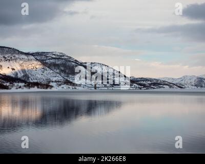 Brigde von Kafjord, Alta, Norwegen Stockfoto