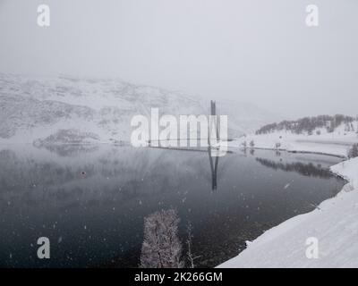 Brigde von Kafjord, Alta, Norwegen Stockfoto