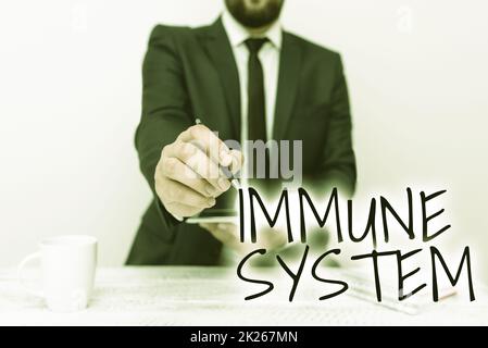 Begrifflicher Titel Immunsystem. Geschäftsansatz komplexe Netzwerke schützen gemeinsam vor Keimen, die mit Kommunikationstechnologie für Smartphone-sprach- und Videoanrufe auftreten Stockfoto